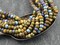 2/0 Aged Cookie Dough Mosaic Picasso Mix Seed Beads (18" Strand)
